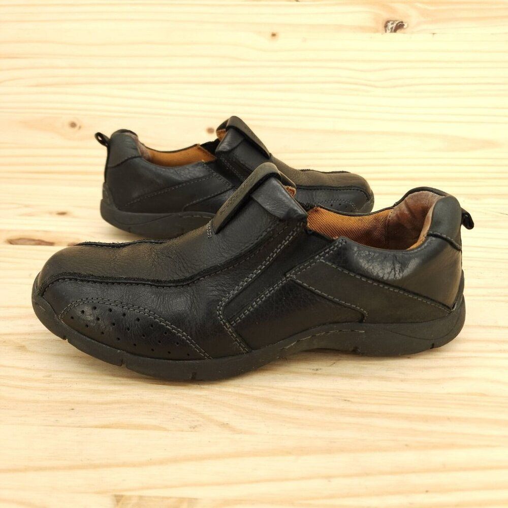 Streetcars Saddleback Mens Slip On Shoes Sz 9.5 Black Leather Casual Loafers